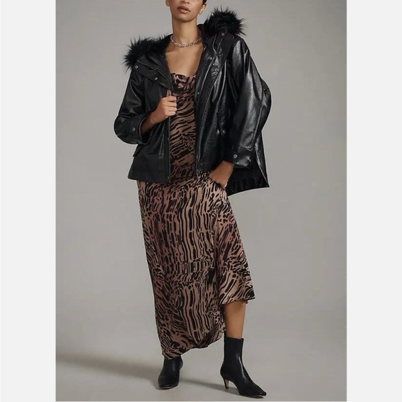 Pilcro Jackets & Blazers - Anthropology X Pilcro Faux-Leather Hooded Jacket